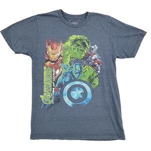 Avengers Marvel Mens T-Shirt Size Medium Age of Ultron Gray
